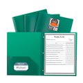 C-Line Products TwoPocket Heavyweight Poly Portfolio Folder with Prongs, Green  Set of 25 Folders, 25PK 33963-BX